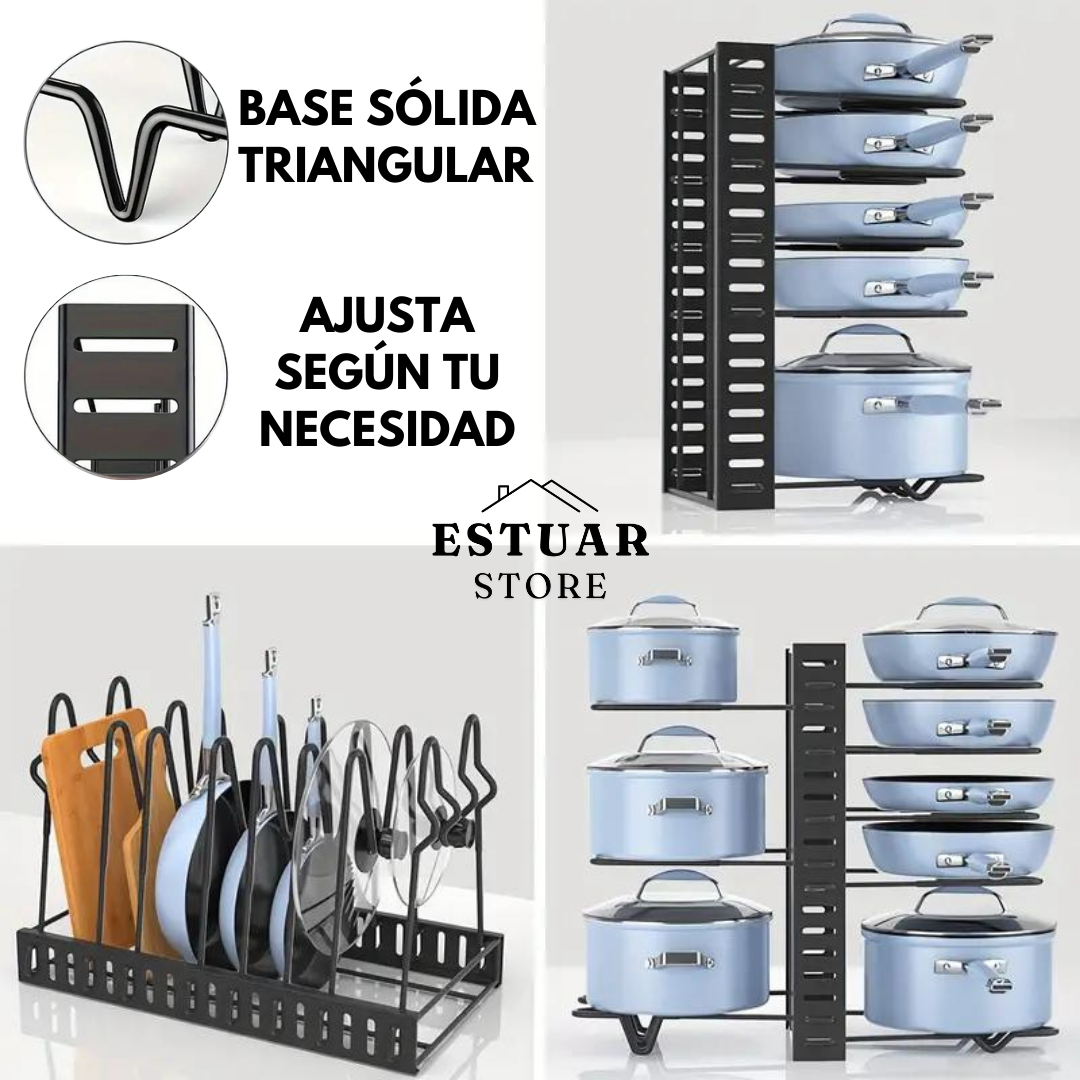 40% OFF - Organizador de ollas, sartenes y tapas